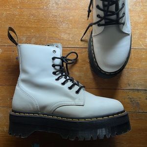 White Platform Doc Martens